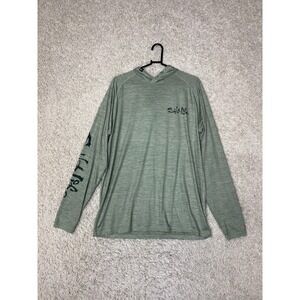 Salt Life Long Sleeve Tee Shirt Mens Large Hooded Salty Fishing Beach Vacay